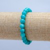 Pulsera elástica de aguamarina natural, cuentas lisas de 8 mm