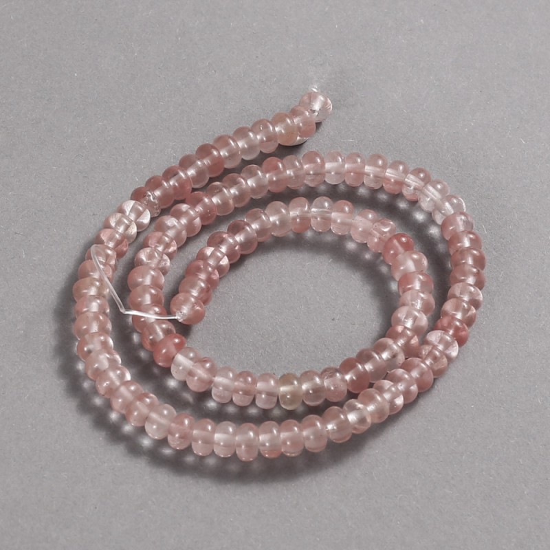 Cuentas de calcedonia en hilo, diámetro 6×4 mm + -, longitud 39 cm +