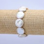 Pulsera elástica de perlas barrocas, diámetro 17 mm, longitud 18 cm +