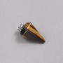 Colgante péndulo de ojo de tigre natural 14×22×30 mm +