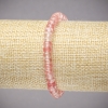 Pulsera elástica de calcedonia natural con rondeles lisos, diámetro 6×4 mm, longitud 18 cm ±