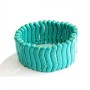 Pulsera elástica de turquesa verde con vetas 'Ola fina'