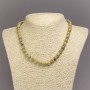 Collar de jaspe amarillo con cuentas lisas de 8 mm, longitud 45 cm ±