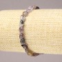 Pulsera elástica de ametrino facetado, cuentas de 7×5 mm