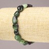 Pulsera elástica de zoisita natural, cuentas pulidas, diámetro 10×8 mm+