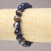 Pulsera elástica de sodalita, cuentas lisas de 10 mm de diámetro+