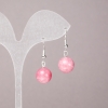 Pendientes de turmalina sintética, bola lisa, diámetro 12 mm +-, longitud 33 mm +-
