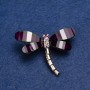 Broche libélula de metal dorado 4×3,5 cm +
