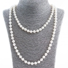 Collares largos de perlas (plástico sintético), diámetro 8 mm, 120 cm+