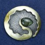 Broche «Elemento» plateado con esmalte y gota 52×45 mm +