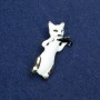 Broche Gato y Violín, metal dorado