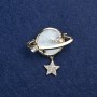 Broche Planeta con madreperla y strass 36x38 mm +
