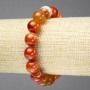 Pulsera elástica de cornalina, bolita de 12 mm+