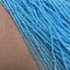 Cuentas facetadas en forma de rondel de cristal checo azul mate para hilo, diámetro 3x2,5 mm + -, longitud 36-38 cm +