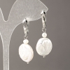 Pendientes naturales de perlas barrocas y de río 45×17 mm+