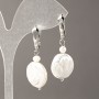 Pendientes naturales de perlas barrocas y de río 45×17 mm+