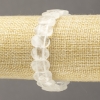 Pulsera elástica de cuarzo de montaña facetado, eslabón, diámetro 14×9,5 mm+