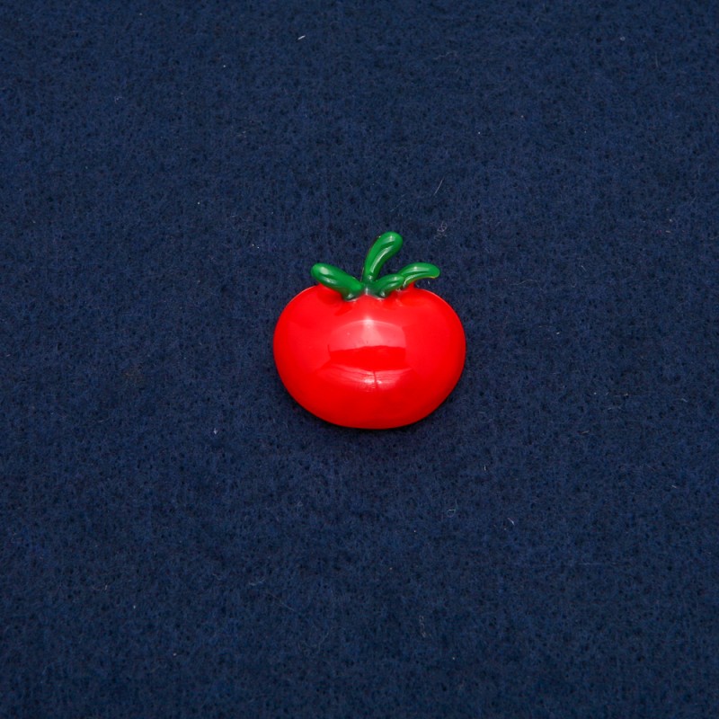 Broche-colgante Tomate, metal dorado 25×28 mm +
