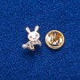Broche de rosca «Conejito» 1,4×1,2 cm metal dorado