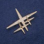 Broche «Estrella» dorado de metal con strass 52×40 mm