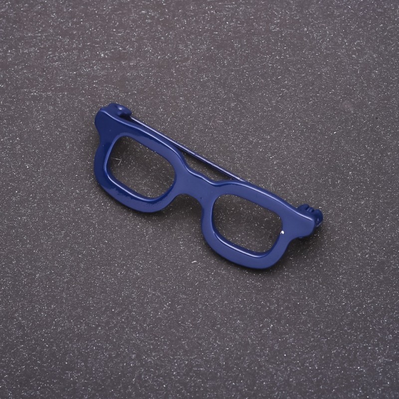 Broche 'Gafas mini azules' 42×15 mm