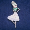 Broche-colgante «Madame» con madreperla y Haliotis