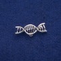 Broche Espiral ADN 13×40 mm, metal plateado