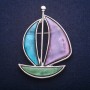 Broche colgante Barquito de nácar 62×43 mm +