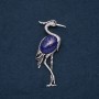 Broche-colgante Garza con lapislázuli natural 80×30 mm