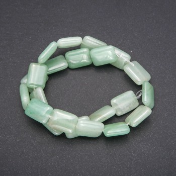 Cuentas de jade natural rectangulares, dimensiones 13×18 mm, longitud 38 cm (±)