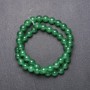 Cuentas de jade en hilo, bolas lisas — diámetro 10 mm ±, longitud 38 cm ±