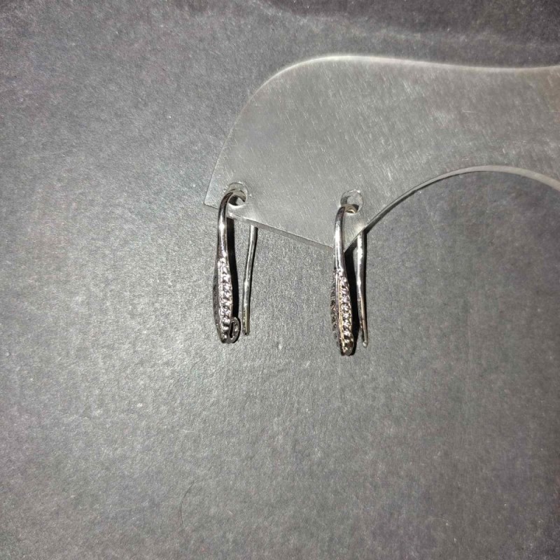 Ganchos para pendientes de metal claro 19x3 mm, par