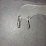 Ganchos para pendientes de metal claro 19x3 mm, par