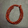 Cuentas de cornalina lisas, bolas de 6 mm, en hilo de 38 cm (±)
