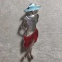 Broche y colgante «Dama con Nácar» 80×30 mm +