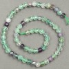 Piedras naturales de fluorita: cuentas facetadas en hilo, diámetro 6 mm, longitud 39 cm +