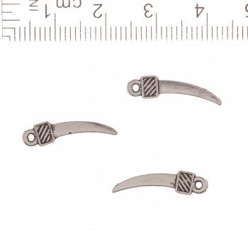 Colgante en forma de sable de 20 mm, presentación 20 g, ±65 uds.