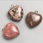 Colgante en forma de corazón de rodonita 25×25 mm