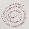 Cuentas facetadas de kunzita natural en hilo, diámetro 4,5–5+ mm, longitud 38 cm+