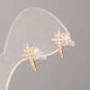 Pendientes Xuping con baño de oro 18K y cristales blancos, diámetro 14×10 mm+