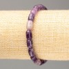 Pulsera elástica de amatista natural, diámetro 9×6 mm, longitud 18 cm