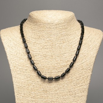 Collar de ágata (prensado) cilindros lisos, diámetro 10×6 mm, longitud 48 cm
