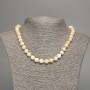 Collar de cuentas amarillo-blanco «selenita»