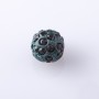 Cuentas Shamballa, diámetro 10 mm, verde oscuro, presentación 9 uds