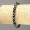 Pulsera de jaspe oceánico, bolitas lisas de 6,5 mm de diámetro, longitud 18 cm (elástico)