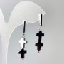 Aretes de Hematita Cruz