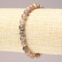 Pulsera elástica de selenita con bolas lisas, diámetro 6 mm+