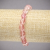 Pulsera elástica de piedra natural, chalcedonia, ovalada y lisa, diámetro 10×8 mm, longitud 18 cm ±