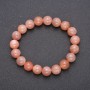 Pulsera de selenita natural con cuentas lisas