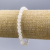 Pulsera de belomorita natural, bolas lisas, diámetro 6 mm ±, longitud 18 cm (elástico)